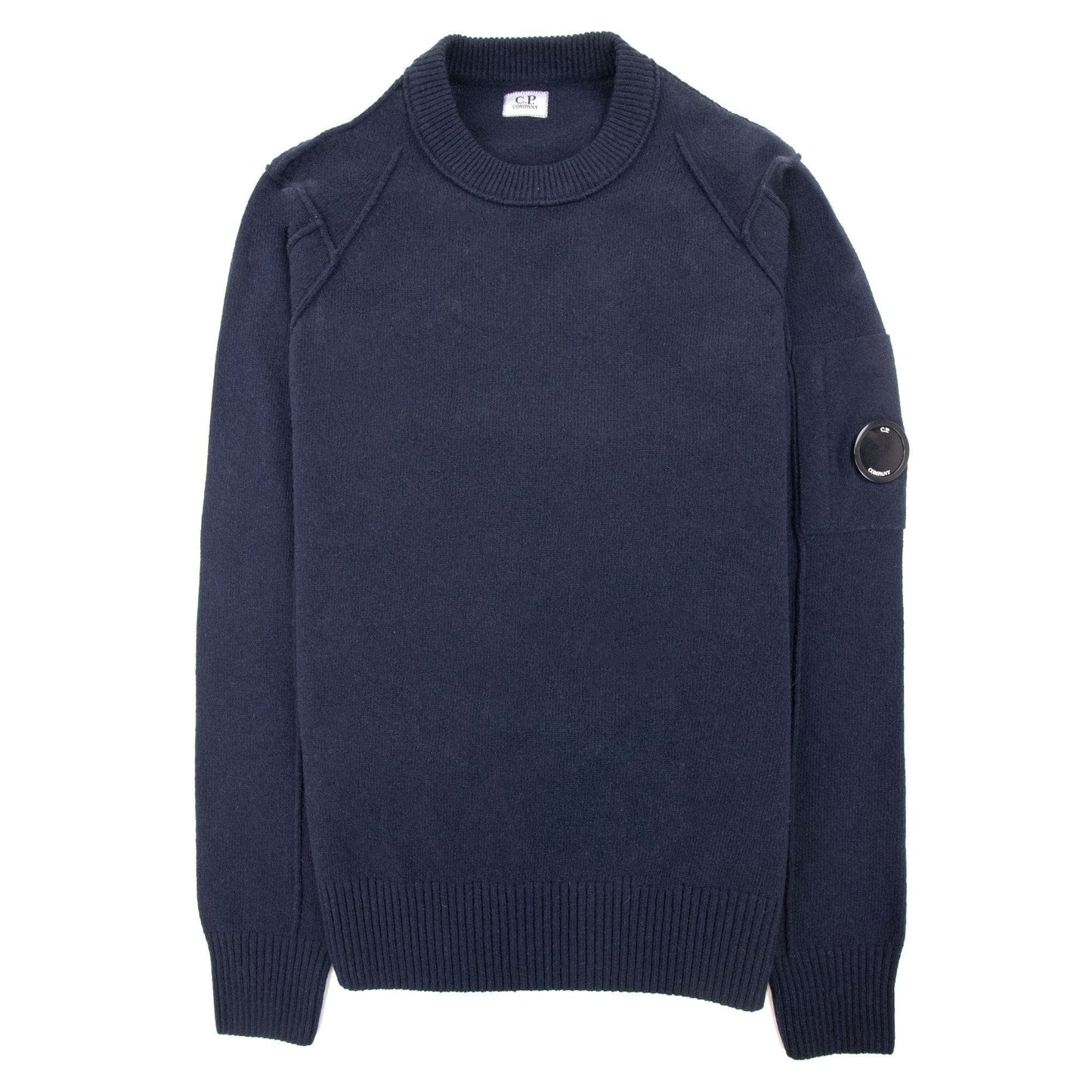 Cp Company Arm Lens Knitted Sweatshirt Navy 888