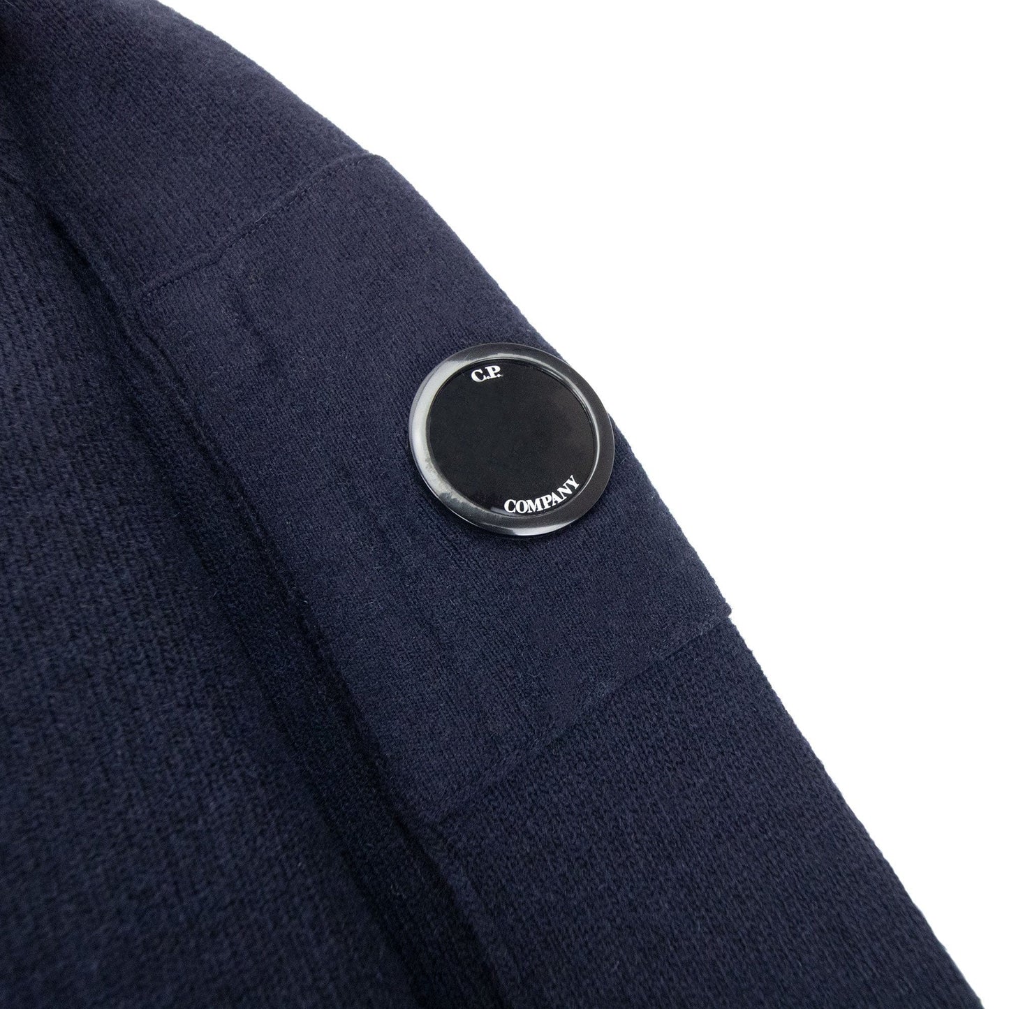 Cp Company Arm Lens Knitted Sweatshirt Navy 888