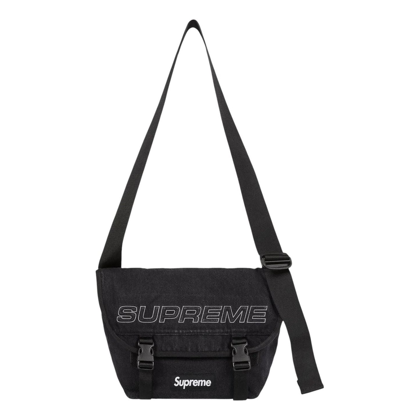 Supreme Denim Messenger Bag 'Black' FW25B14-BLACK