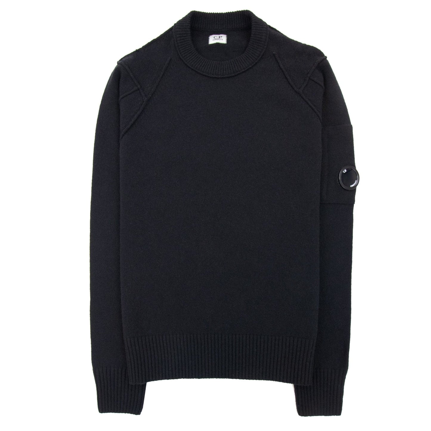 Cp Company Arm Lens Knitted Sweatshirt Black 999