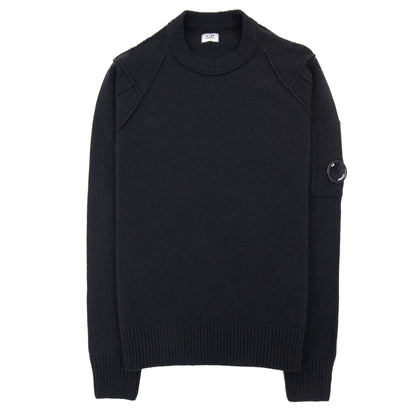 Cp Company Arm Lens Knitted Sweatshirt Black 999