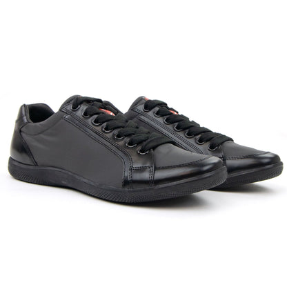 Prada Nylon Spazzola Sneaker Grey/black