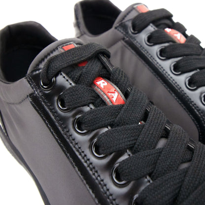 Prada Nylon Spazzola Sneaker Grey/black
