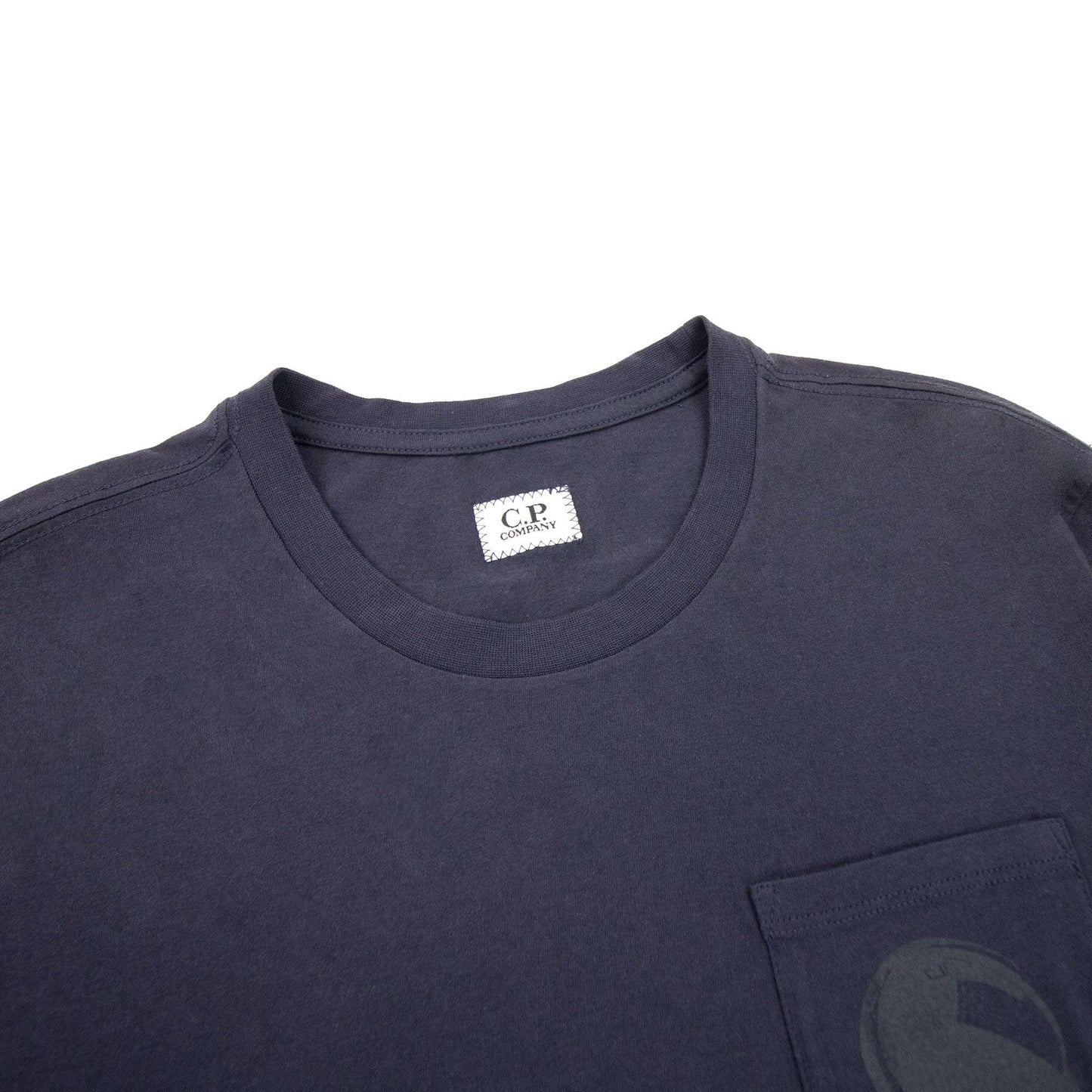 Cp Company Pocket Logo Crewneck T Shirt Navy 888
