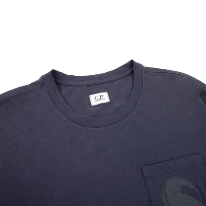 Cp Company Pocket Logo Crewneck T Shirt Navy 888