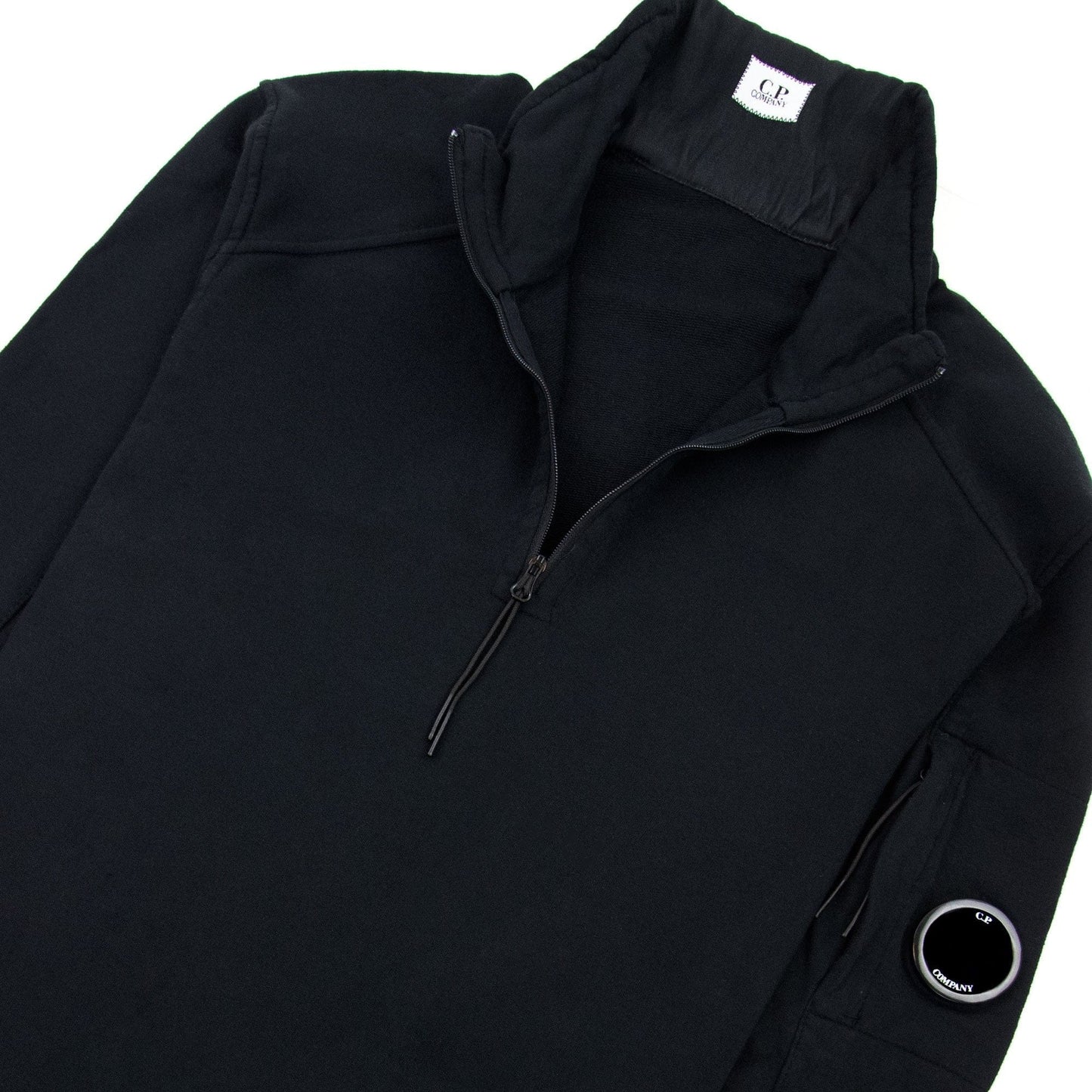 Cp Company Half Zip Arm Lens Sweatshirt Black 999