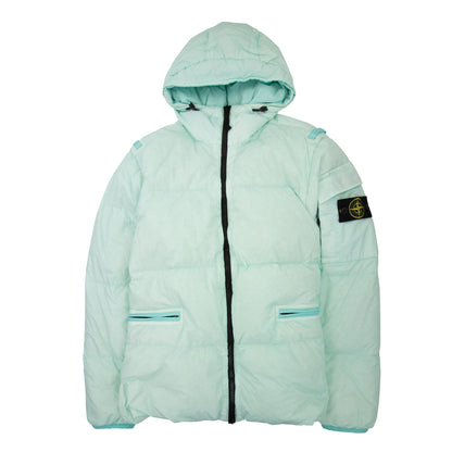 Stone Island 40223 Garment Dyed Crinkle Reps R-ny Down Aqua V0044