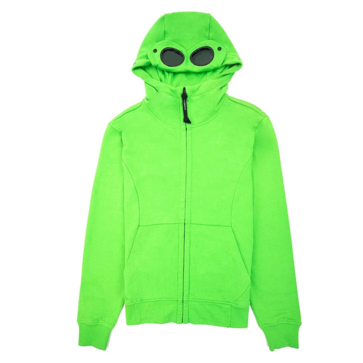 Cp Company Diagonal Raised Fleece Goggle Full Zip Hoodie Green 617