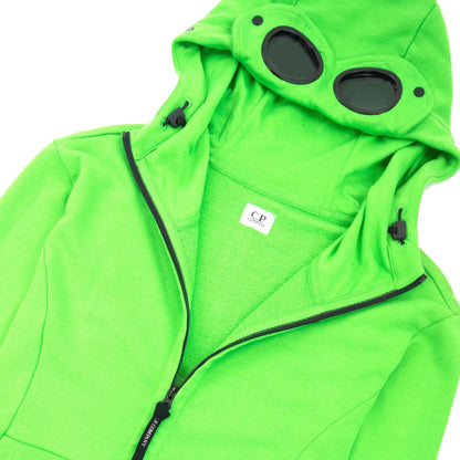 Cp Company Diagonal Raised Fleece Goggle Full Zip Hoodie Green 617