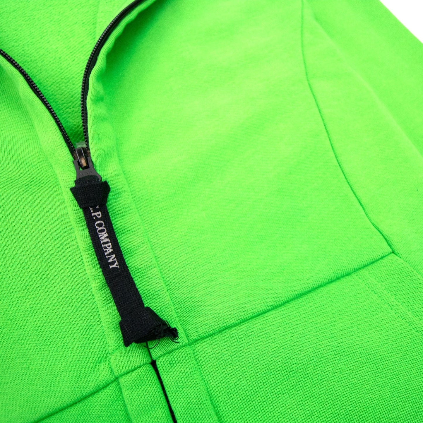 Cp Company Diagonal Raised Fleece Goggle Full Zip Hoodie Green 617