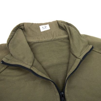 Cp Company Half Zip Arm Lens Sweatshirt Khaki 659
