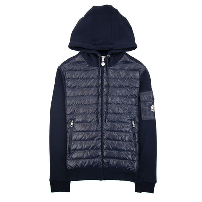 Moncler Maglia Con Hoodied Cardigan Navy 878