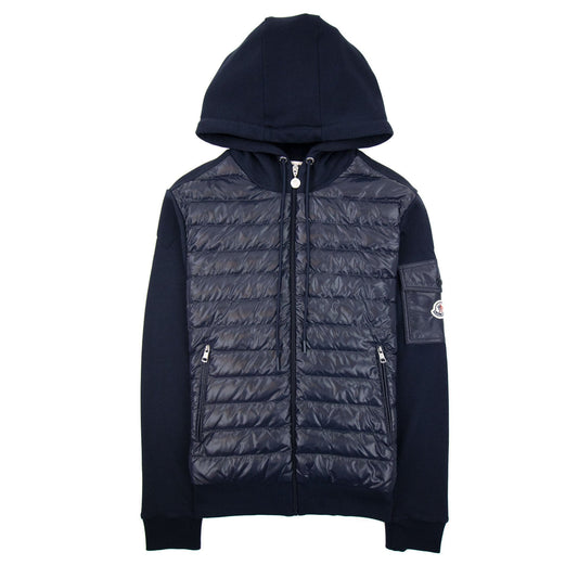 Moncler Maglia Con Hoodied Cardigan Navy 878