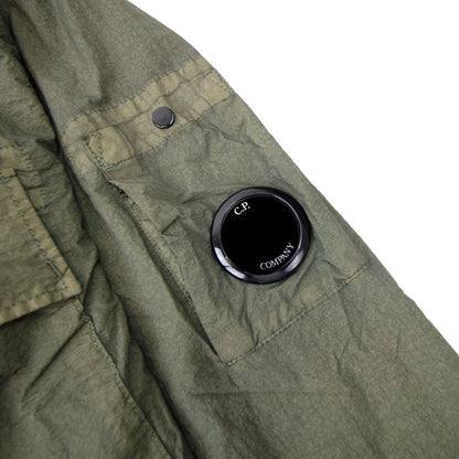 Cp Company Taylon L Zip Up Nylon Overshirt Khaki 669