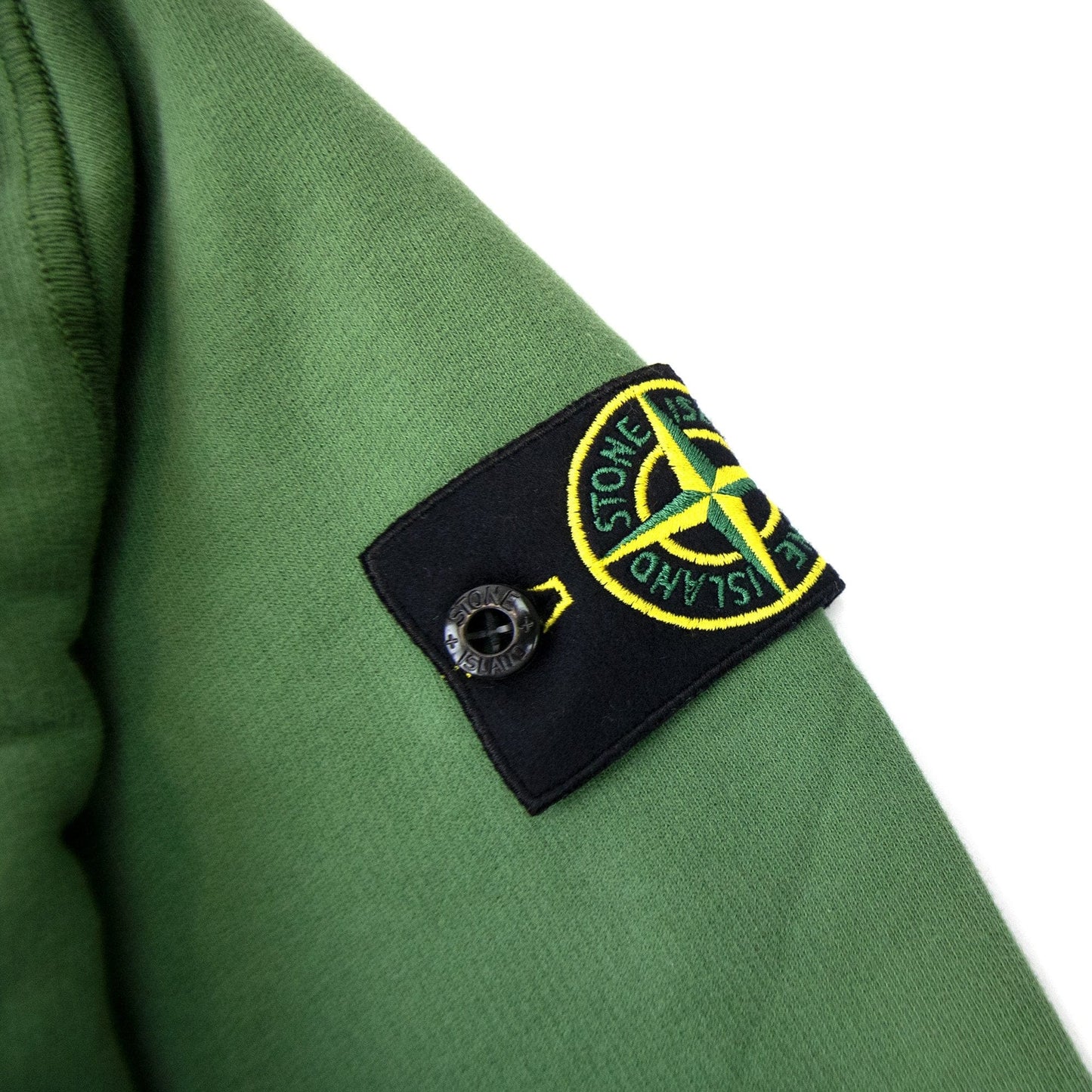 Stone Island Open Zip Up Hooded Sweatshirt Khaki V0058
