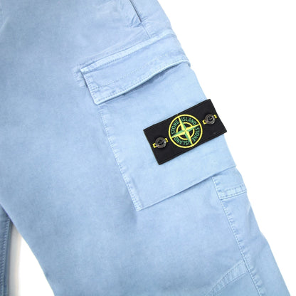 Stone Island 313l1 T.co+old Cargo Trousers Powder Blue V0046