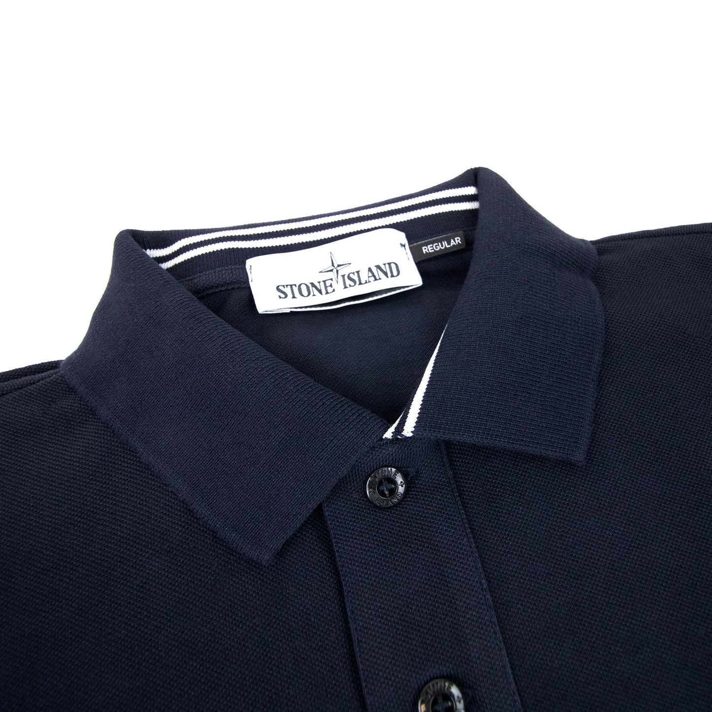 Stone Island Patch Logo Reg Fit Polo Navy V0020