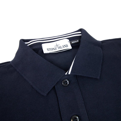 Stone Island Patch Logo Reg Fit Polo Navy V0020