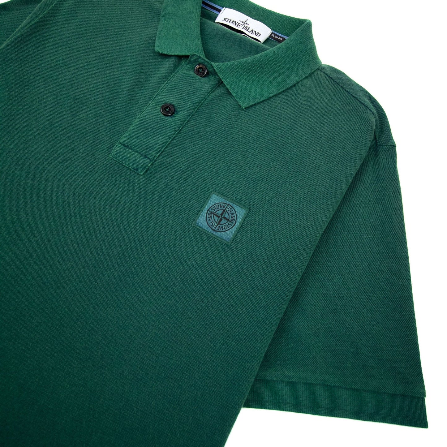 Stone Island Slim Fit Patch Polo Green V0050