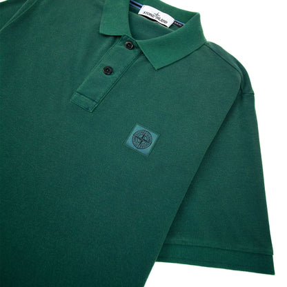 Stone Island Slim Fit Patch Polo Green V0050