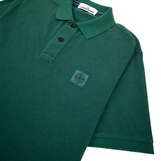 Stone Island Slim Fit Patch Polo Green V0050