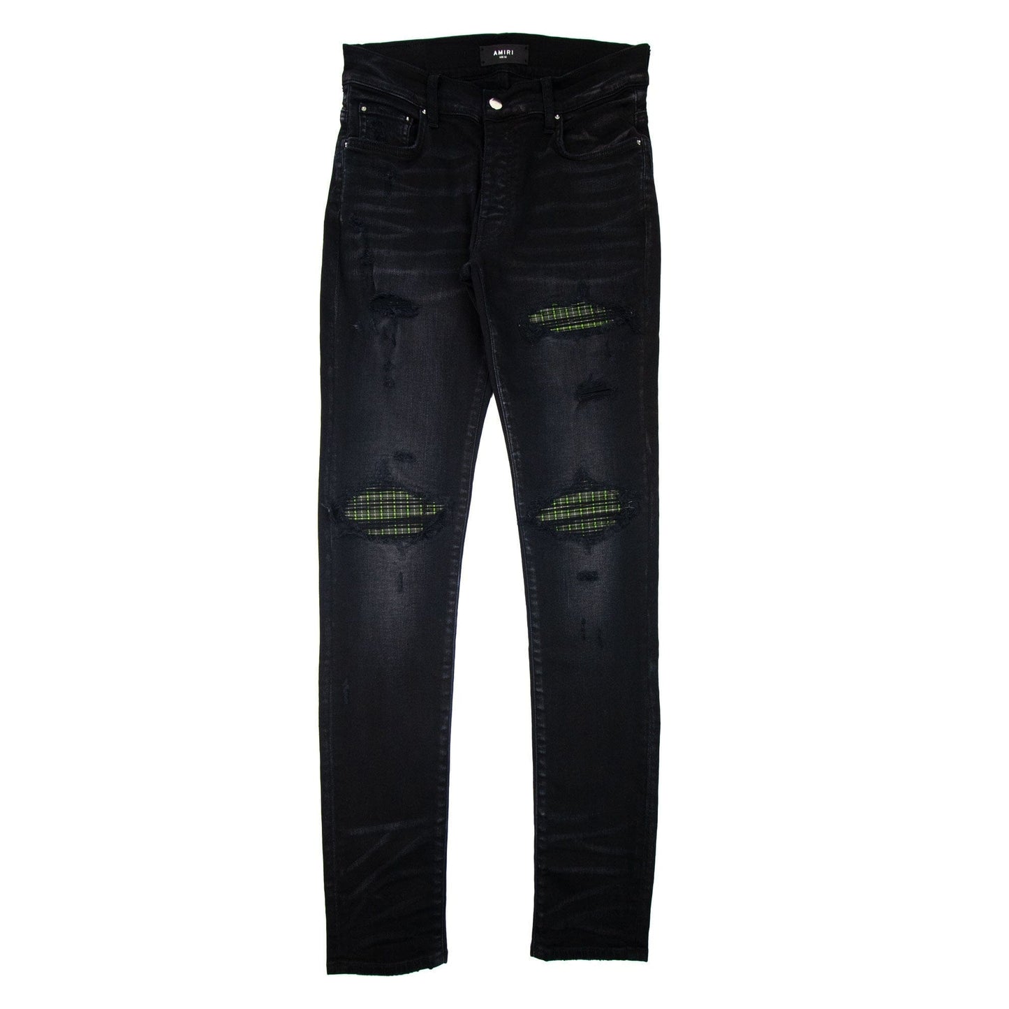 Amiri Mx1 Neon Plaid Jean Black