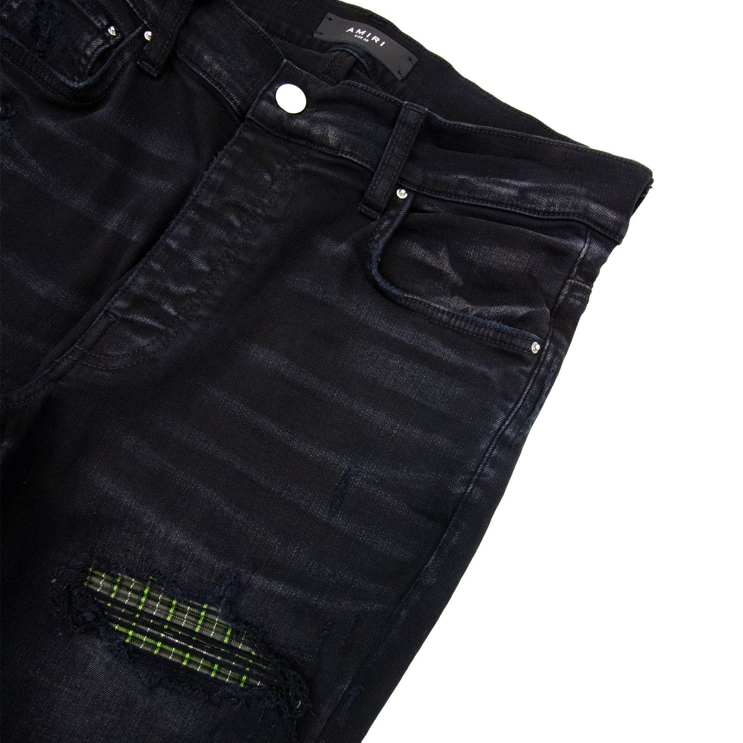 Amiri Mx1 Neon Plaid Jean Black