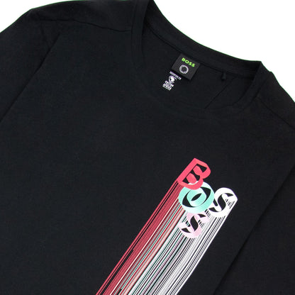 Hugo Boss Tee 2 Artwork Logo T Shirt Black 001