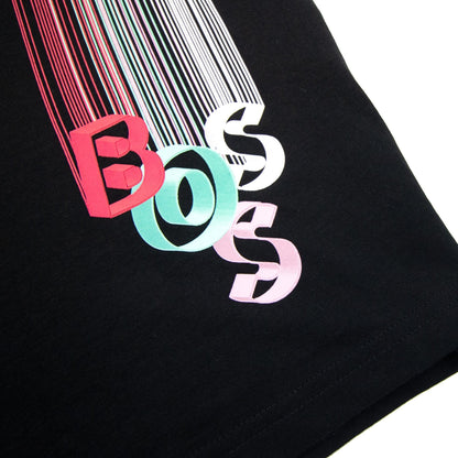 Hugo Boss Tee 2 Artwork Logo T Shirt Black 001