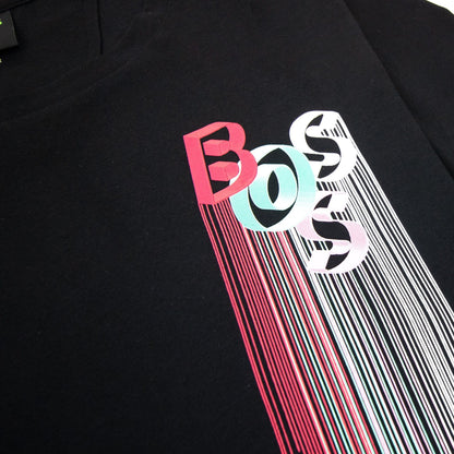 Hugo Boss Tee 2 Artwork Logo T Shirt Black 001