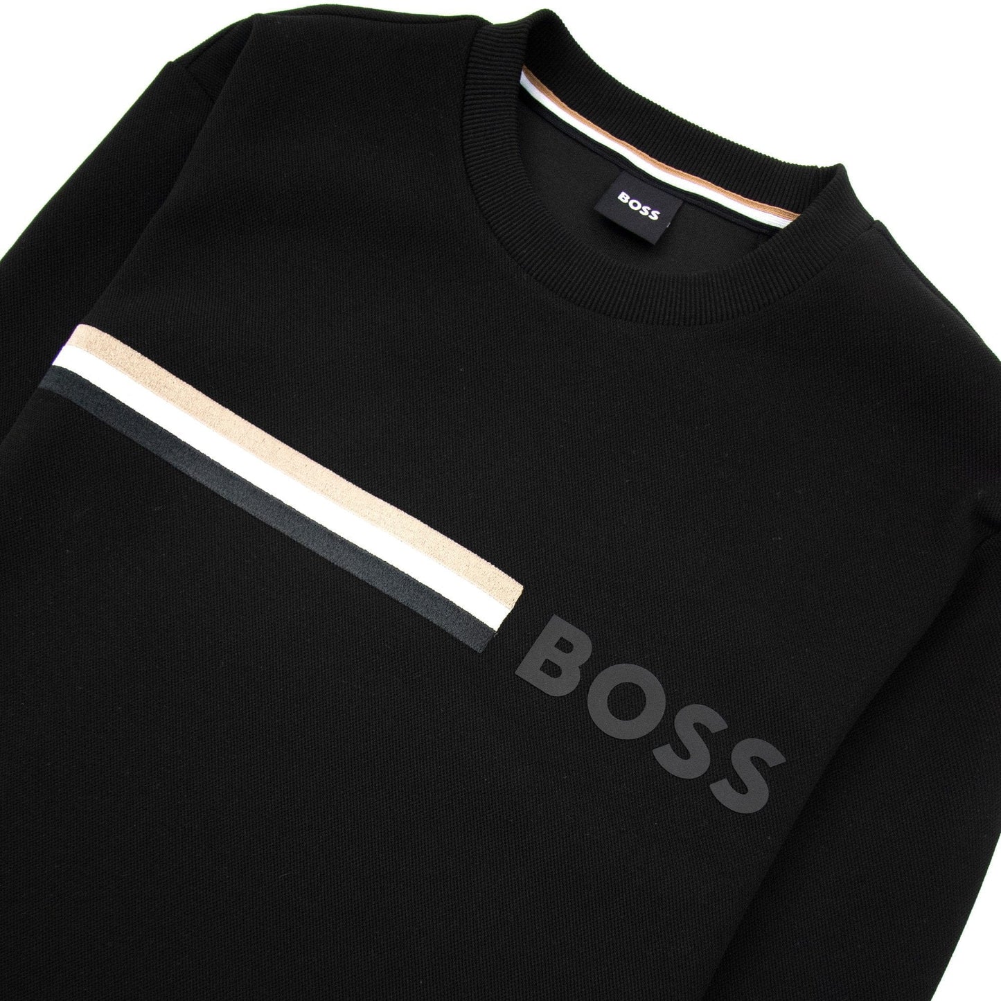 Hugo Boss Stadler 94 Textured Sweatshirt Black 001
