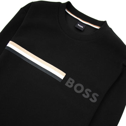 Hugo Boss Stadler 94 Textured Sweatshirt Black 001