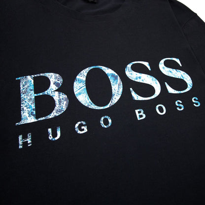 Hugo Boss Teecher 4 Printed Logo T Shirt Black 001