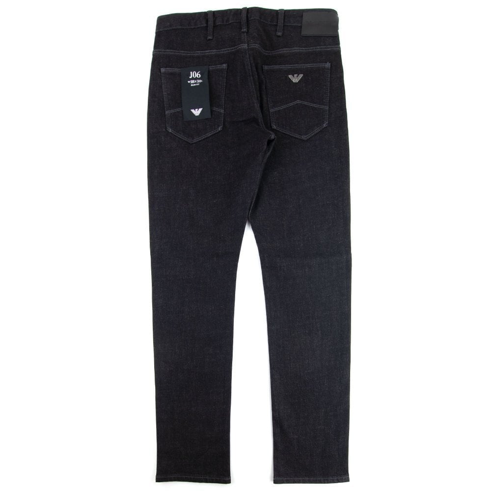 EMPORIO ARMANI Slim Fit J06 Denim Jeans Nero 005