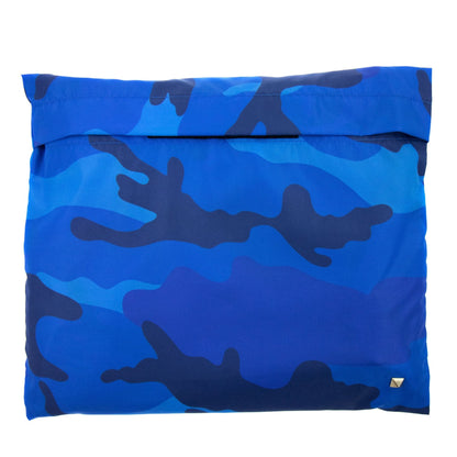 Valentino Camouflage Print Nylon Swim Short Blue/camo