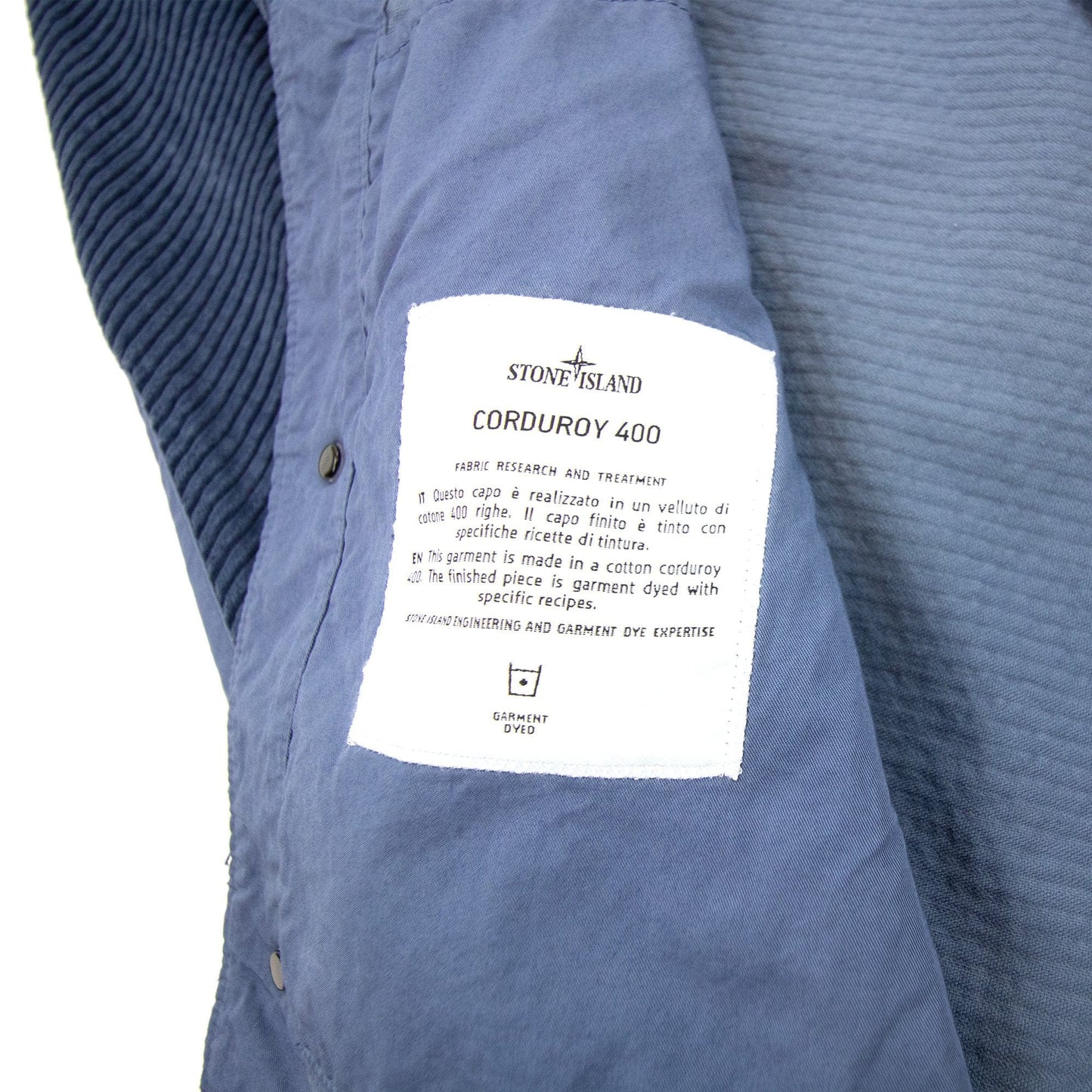 Stone Island Q0411 Corduroy 400 Blue V0024