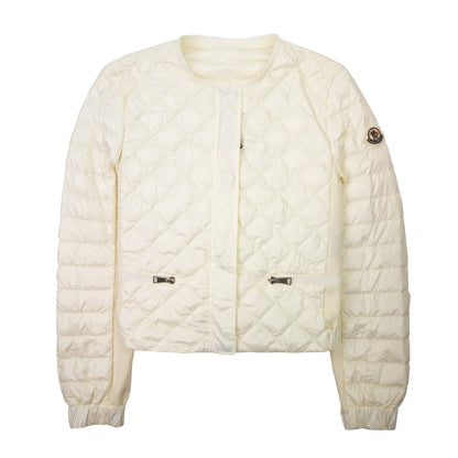 Moncler Women Barneville Short Down Jacket Off White 034