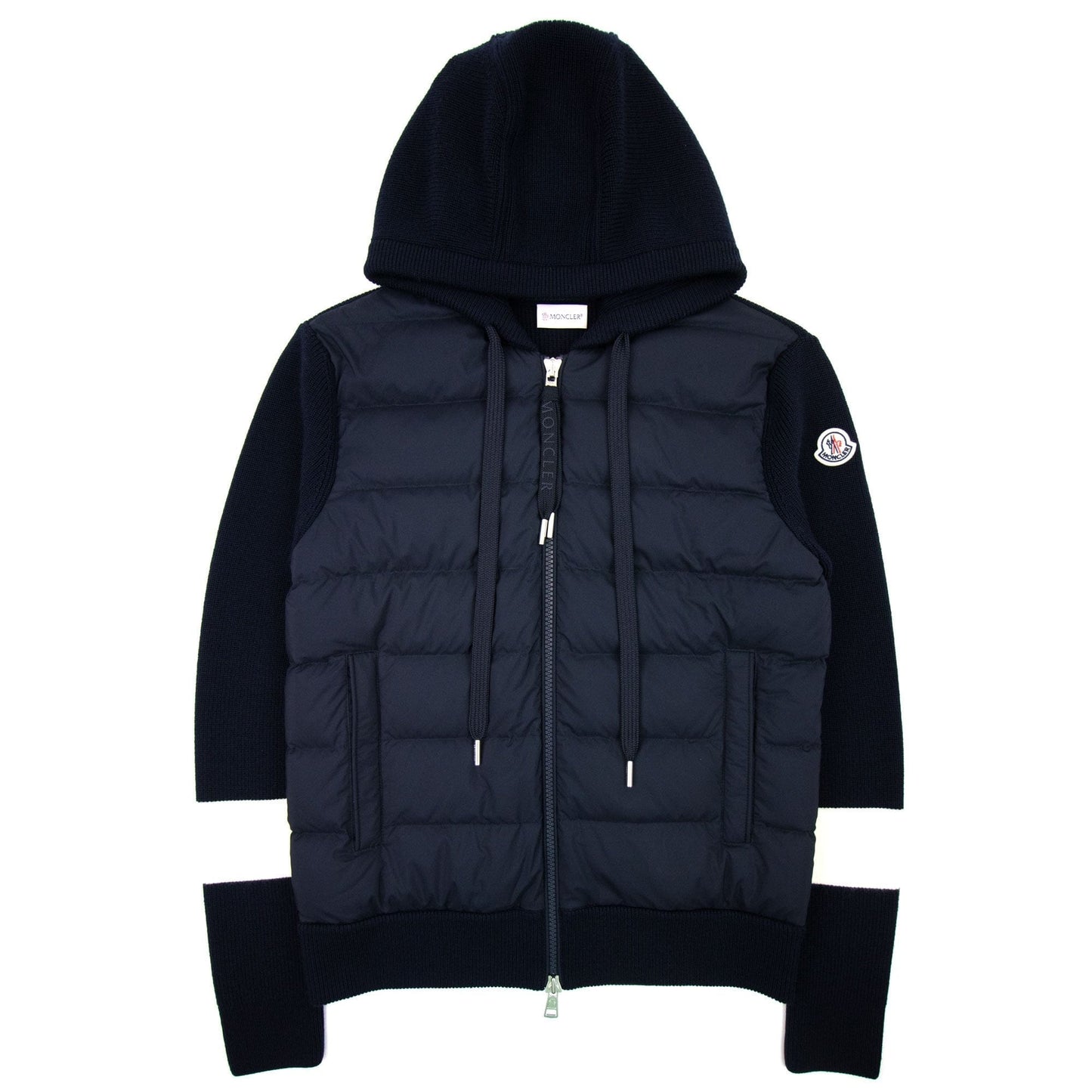 Moncler Stripe Sleeve Hybrid Cardigan Navy 742
