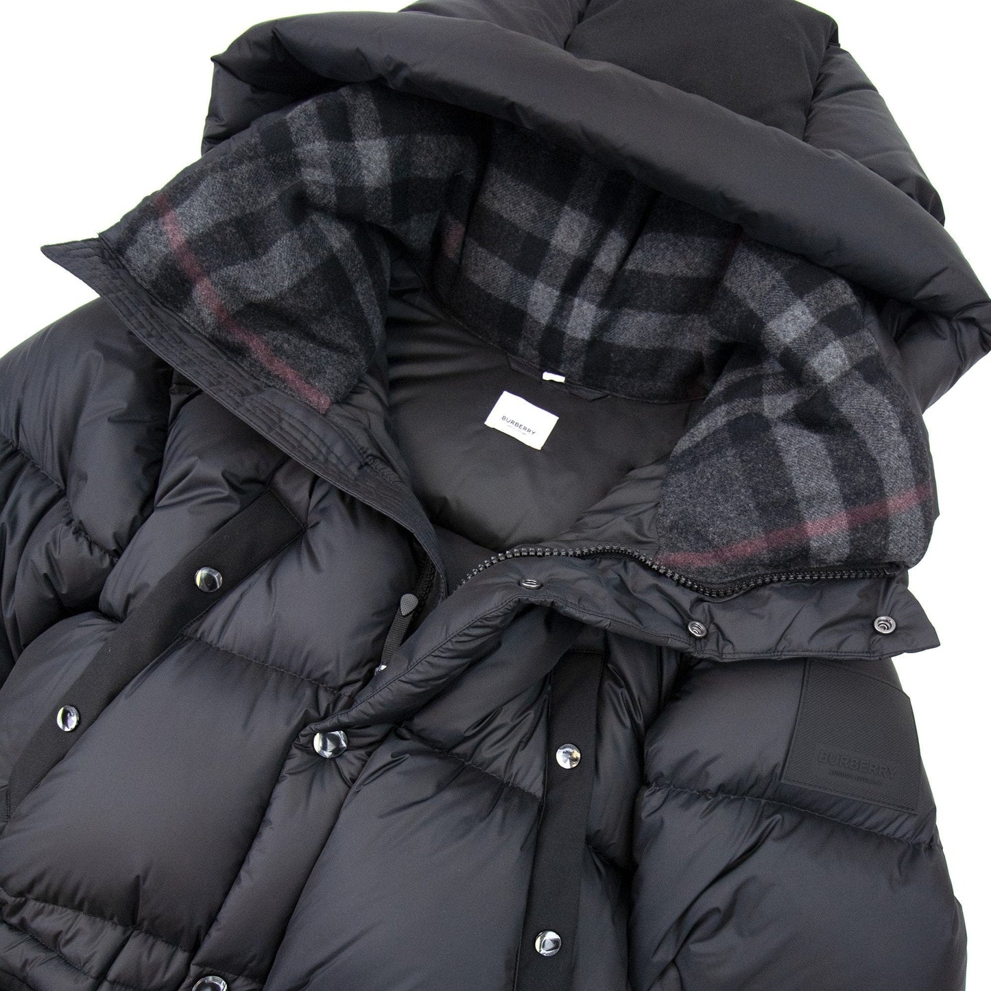 Burberry Logo Applique Puffa Coat