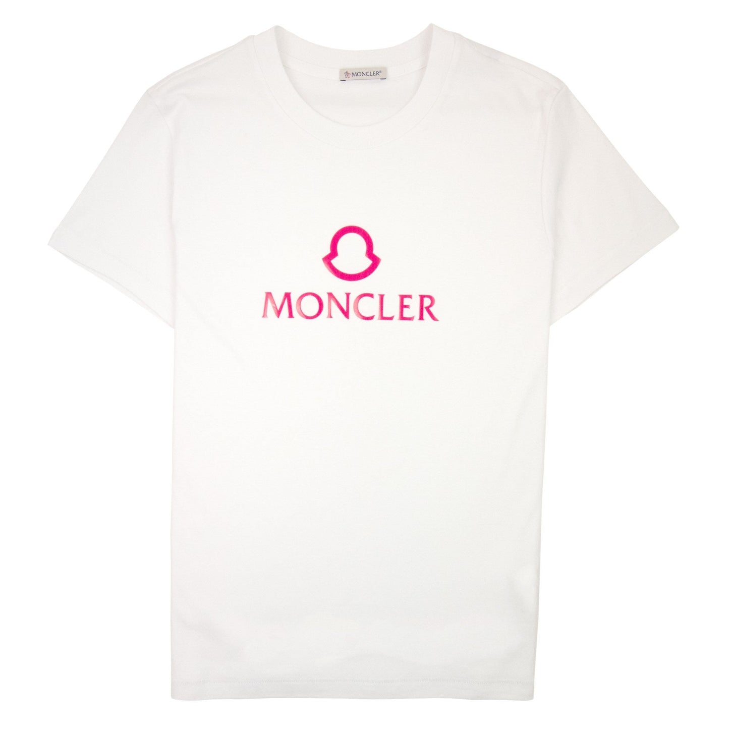 Moncler Women Ss Logo T Shirt White 001