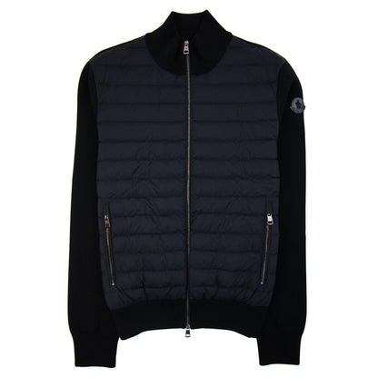Moncler Padded Cotton Cardigan Black 999