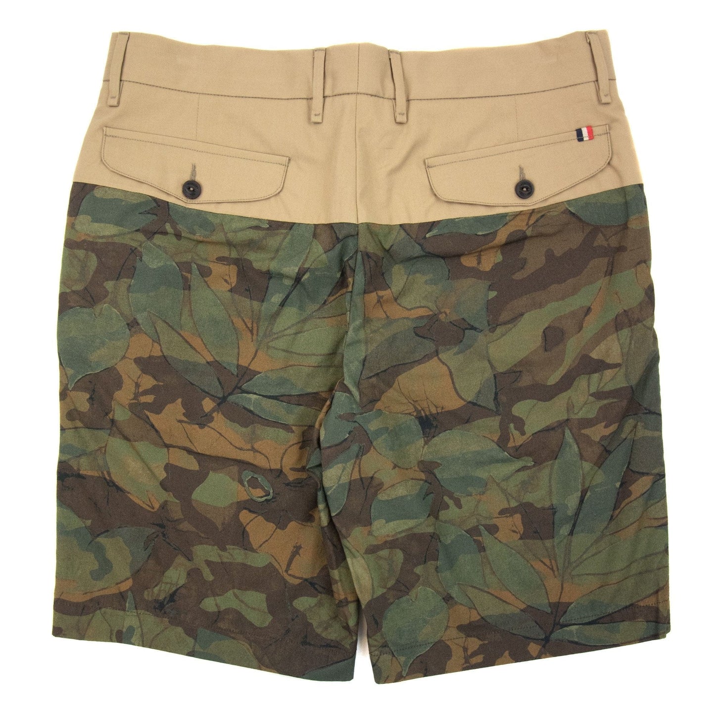 Moncler Camo Cotton Shorts Beige