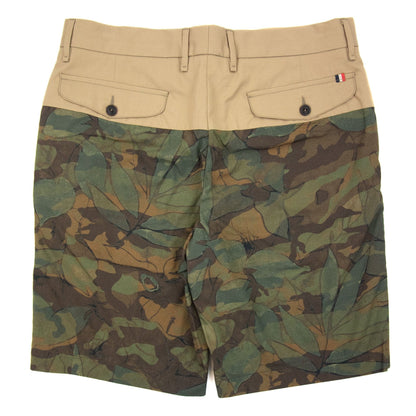 Moncler Camo Cotton Shorts Beige