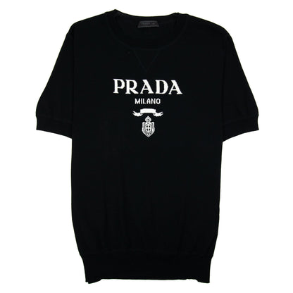 Prada Wool And Cashmere Crew T-shirt Black