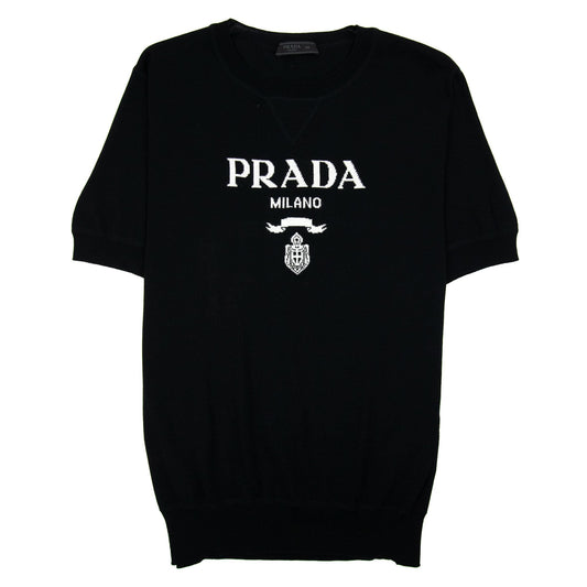 Prada Wool And Cashmere Crew T-shirt Black