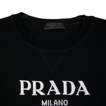 Prada Wool And Cashmere Crew T-shirt Black
