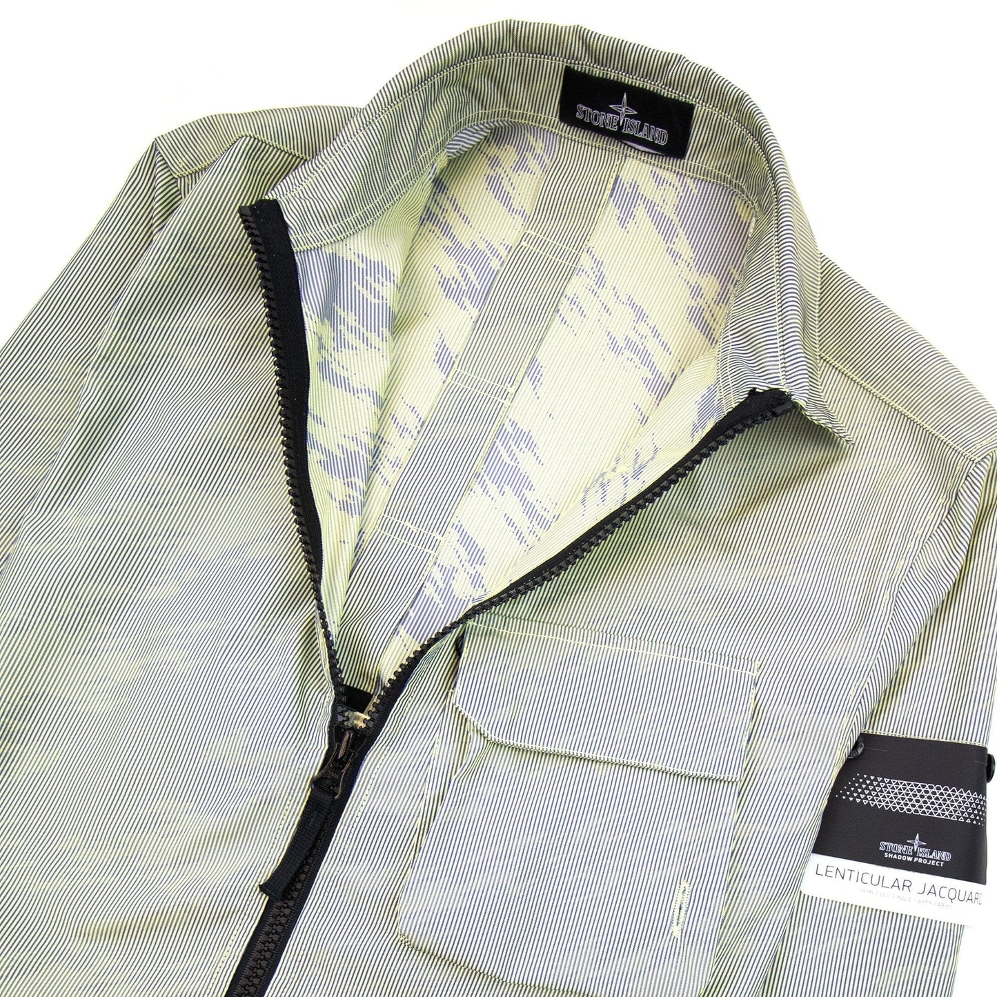 Stone Island Shadow Project Lenticular Zip-up Overshirt Jacket Lemon V0031