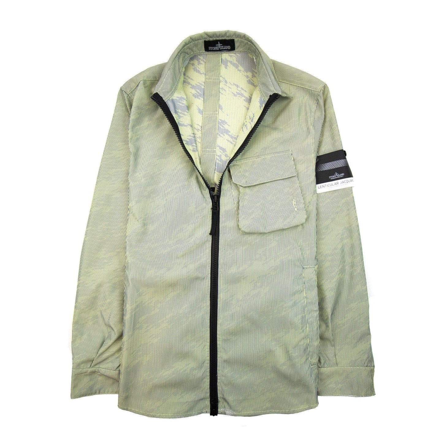 Stone Island Shadow Project Lenticular Zip-up Overshirt Jacket Lemon V0031