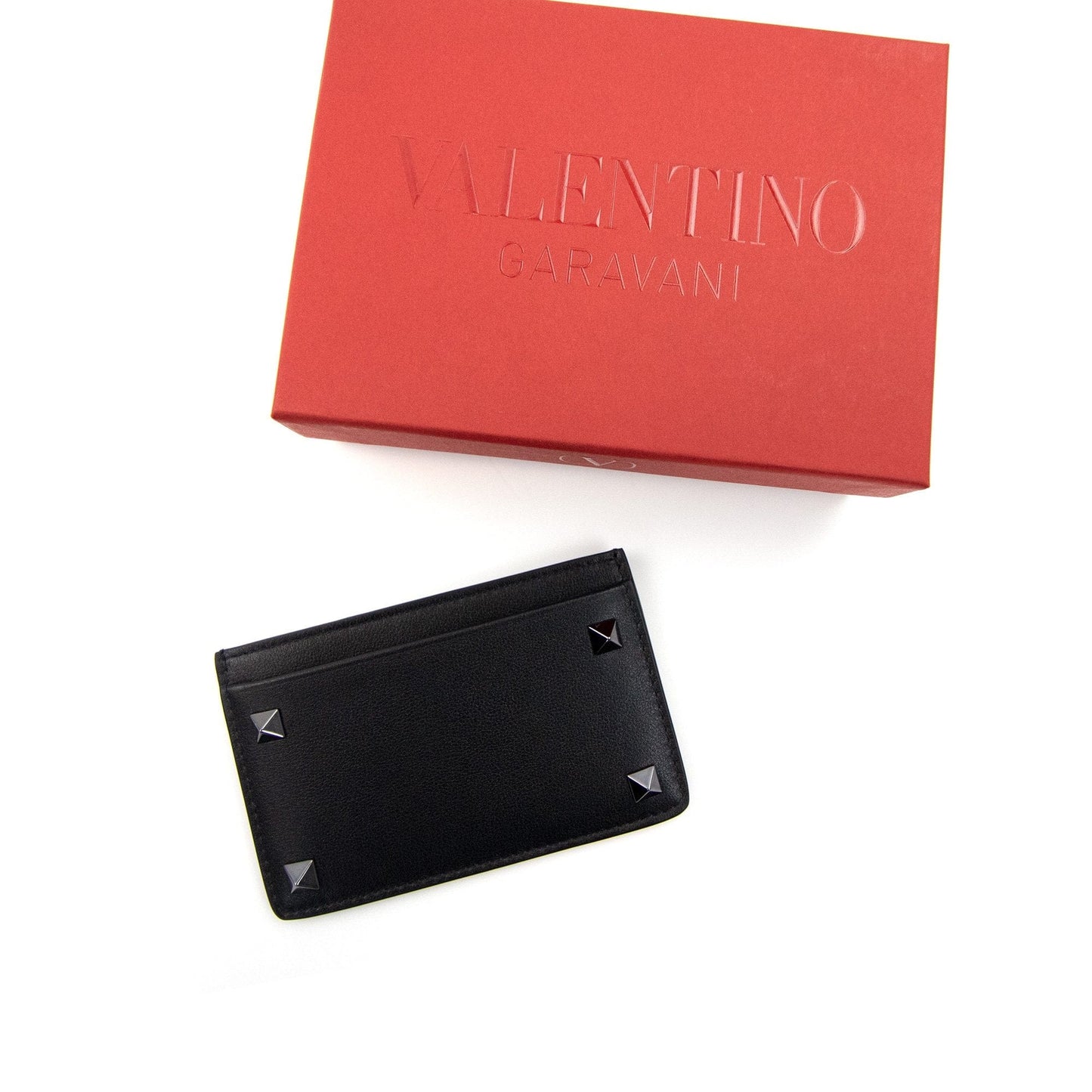 Valentino Rockstud Card Holder Black