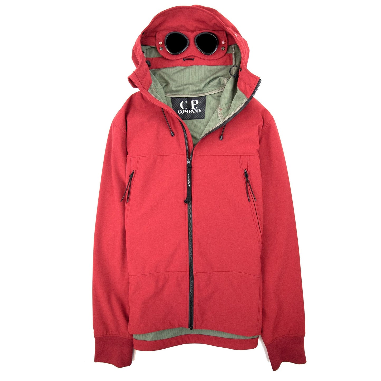 Cp Company Soft Shell Google Jacket Red 559